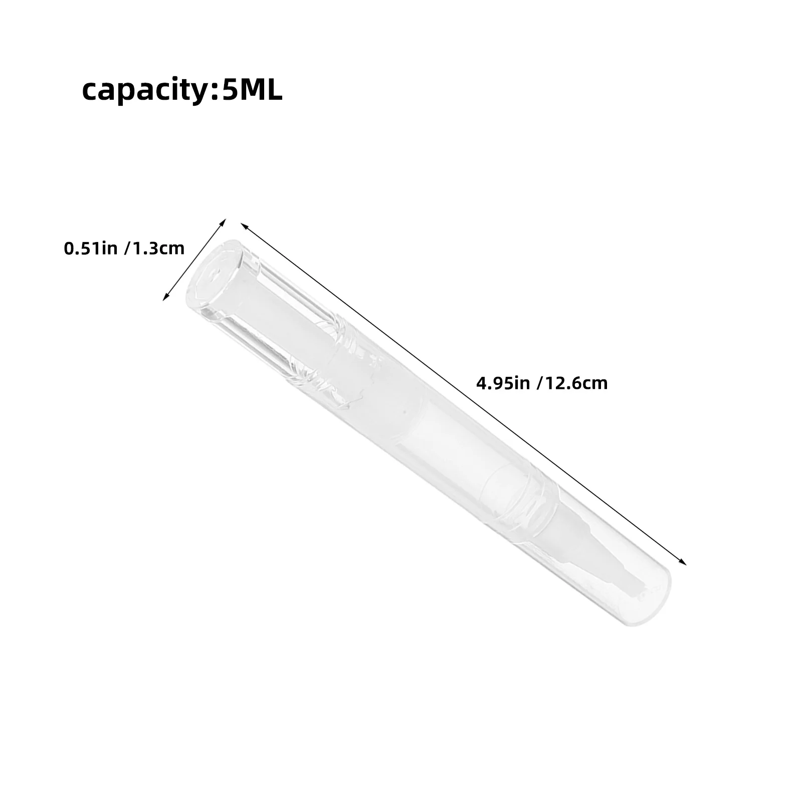 Caneta de brilho labial torcida vazia, 20 peças, 5ml, recipiente recarregável, tubo para base, óleo de unha, soro de cutícula, maquiagem transparente