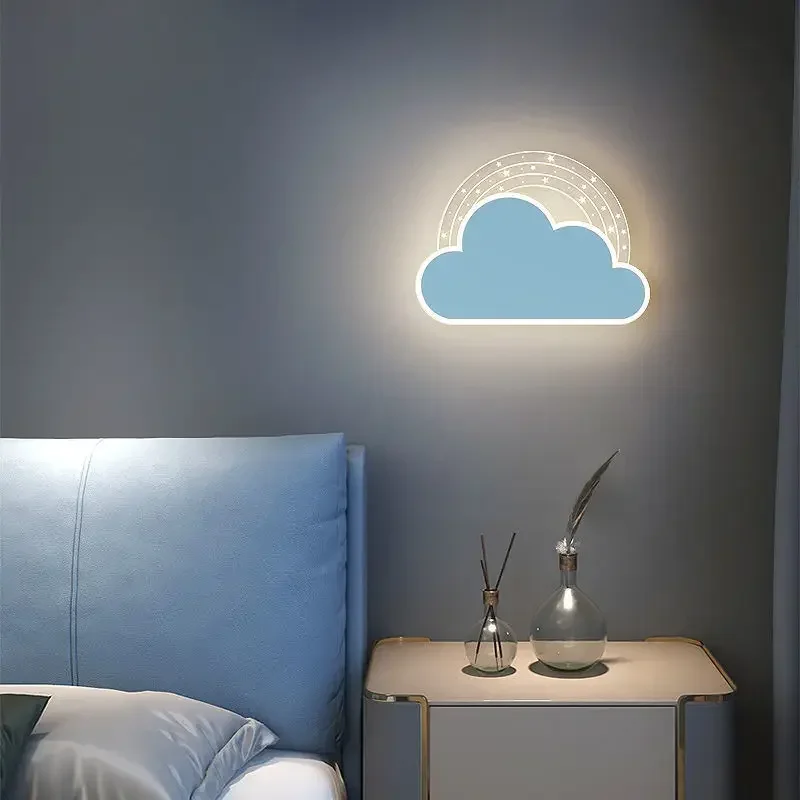 Picture 5: Children's Bedroom Wall Lamp Bedside Acrylic Boys and Girls Bedroom Decorative Wall Lamp Cartoon Decorative Wall Lamp gift light