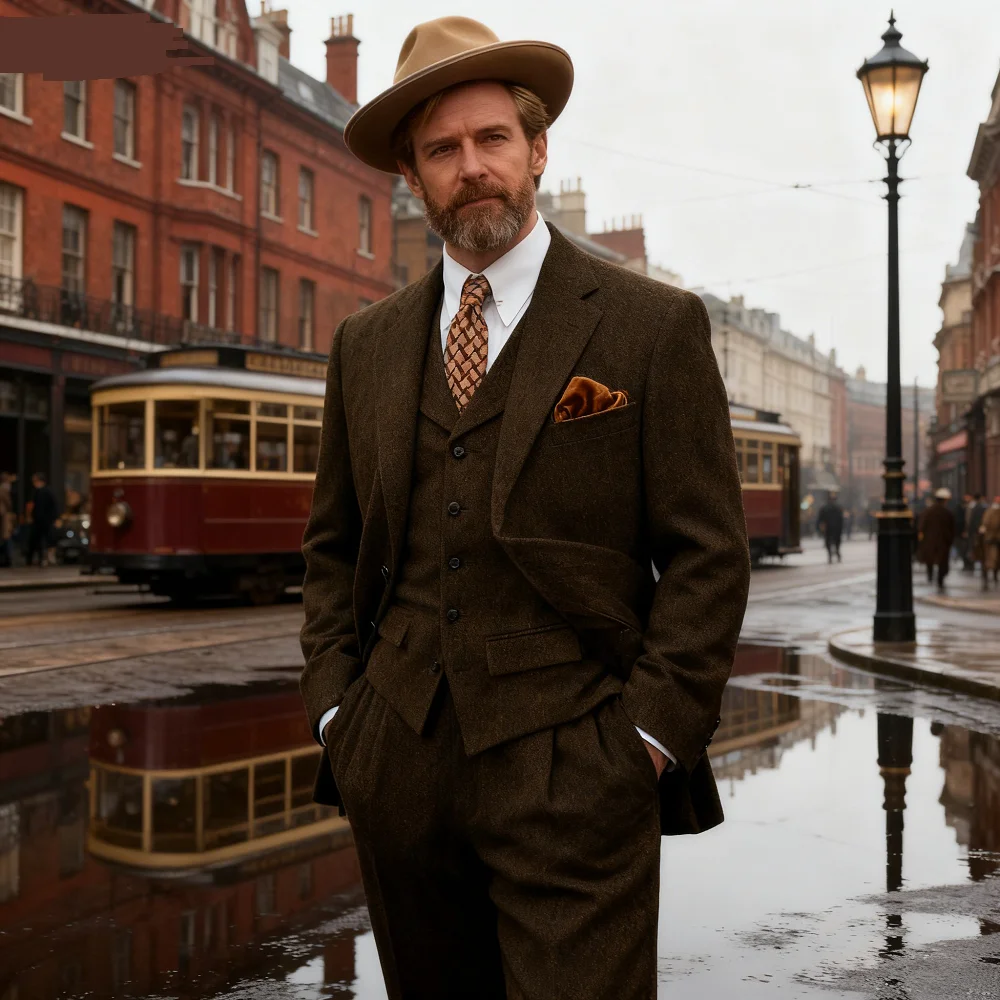 

Men's Formal Ternos 2025 Luxury Classic Business Suit Unique Single Breasted Blazer Set for Elegant Professional Wear