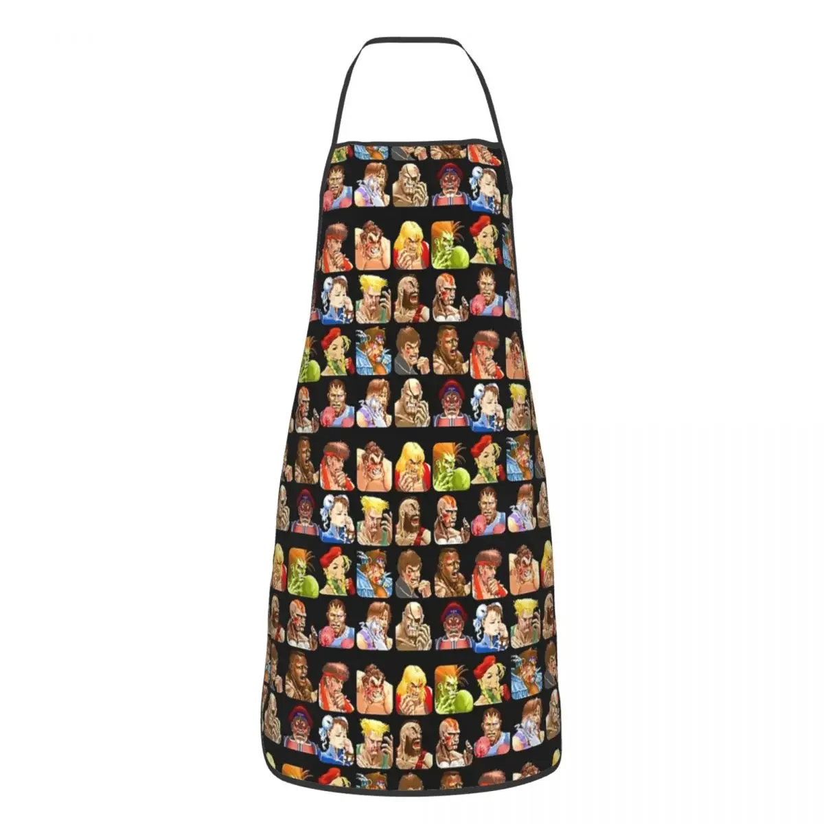 Defeated Portraits Super Street Fighter Apron Chef Cooking Cuisine Tablier Waterproof Bib Kitchen Cleaning Pinafore for Men