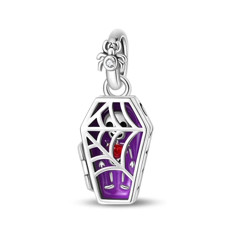 New 925 Sterling Silver Mysterious Skeleton Charms Beads Dangle Fit 3mm Original Bracelet DIY Women Jewelry Gifts