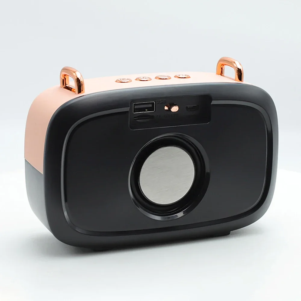 Pink Wireless Bluetooth Speaker  Plug-in Type  Rechargeable Long Endurance Outdoor Portable Small and Exquisite