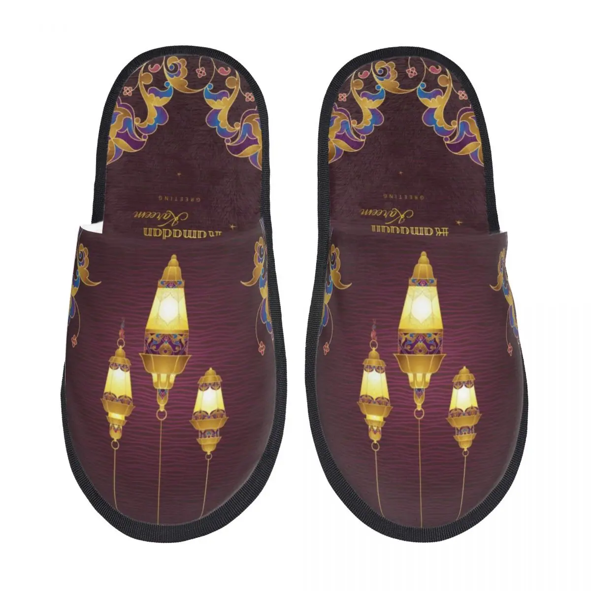 

Женские домашние тапочки к Рамадану и Ид Мубараку, уютные, теплые, мусульманские, с эффектом памяти, пушистые, для дома и улицы