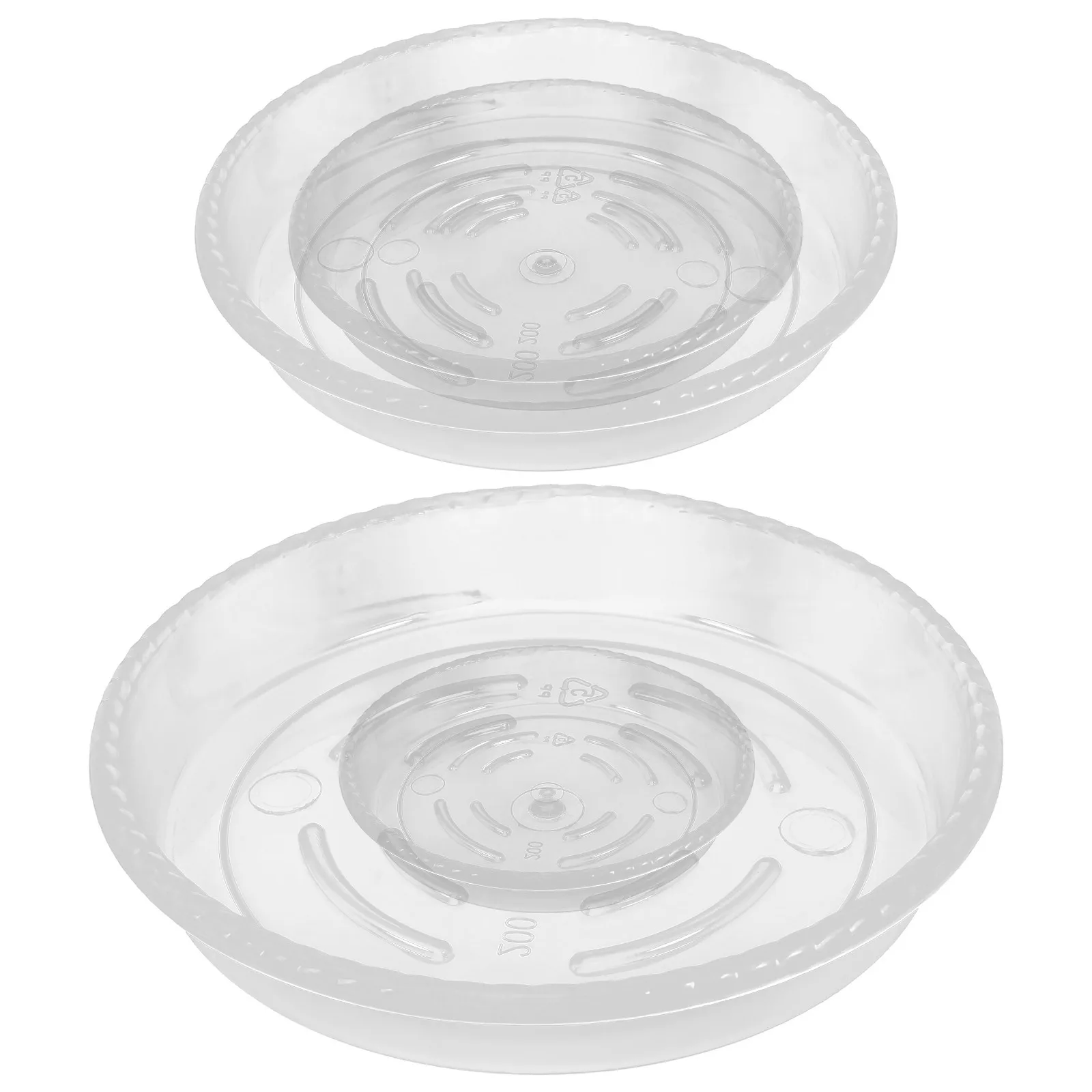 

4Pcs Plant Saucer Tray Clear Plastic Pot Saucer for Plants Leak Proof Drain Tray for Ceramic Clay and Plastic Pots Indoor Use
