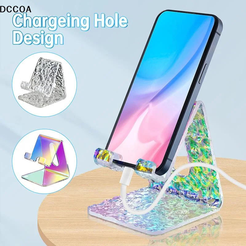 

Acrylic Wave Pattern Phone Stand Tablet Stand Minimalist Design Desktop Bedside Lazy Bracket For Watching Shows Creative Design