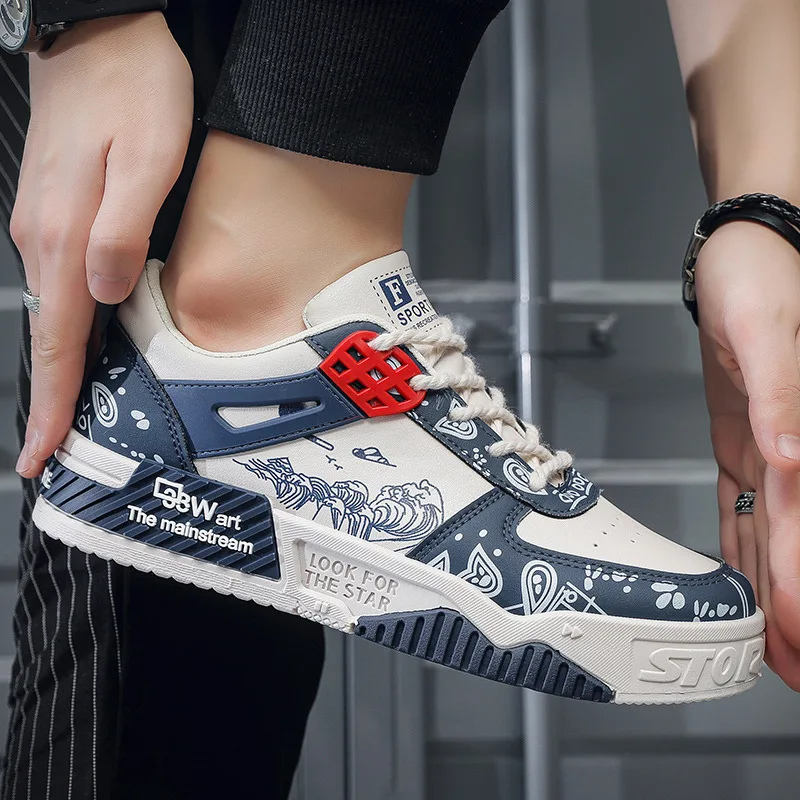 

Новые осенние дышащие мужские повседневные туфли, универсальная молодежная студенческая спортивная обувь, мужская обувь