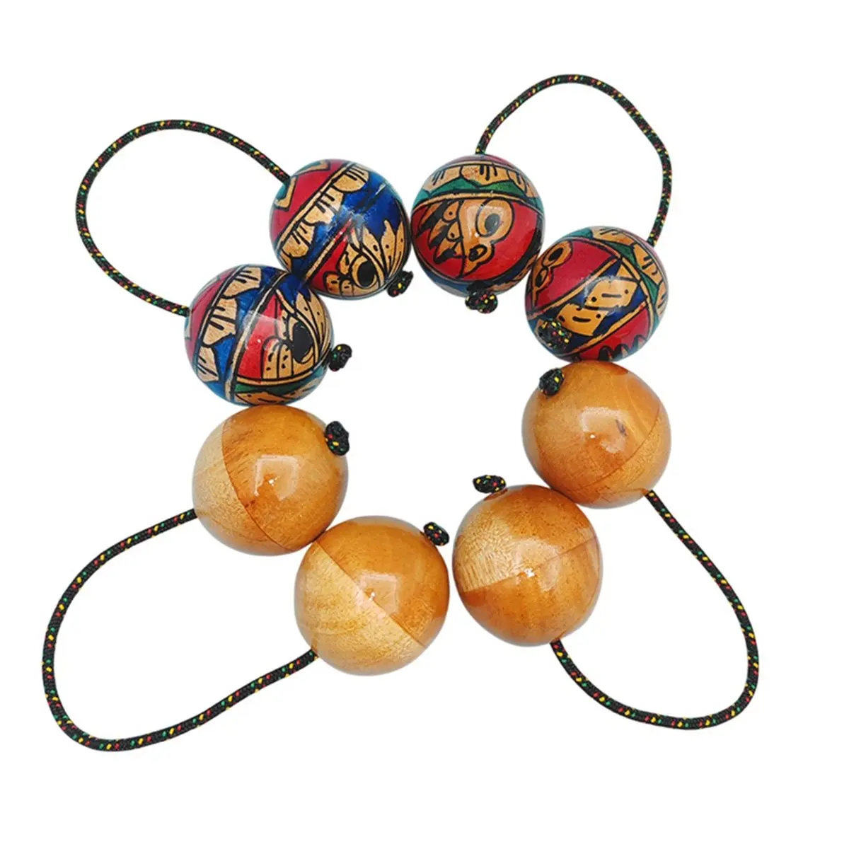 B72ABG 1 Pack Wooden Kashaka Shaker , Asalato Instrument Rhythmic Ball African Asalato Shaker Rhythmic Balls A