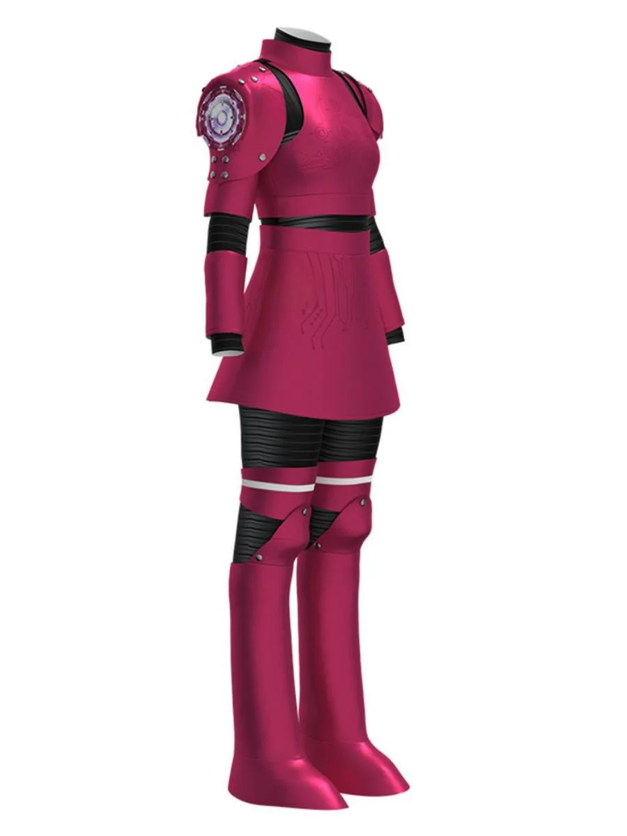 Megan 20 M3GAN Fem Host Suit Gonna da battaglia loween Costume cosplay per bambini Materiale in poliestere Costume tradizionale cinese