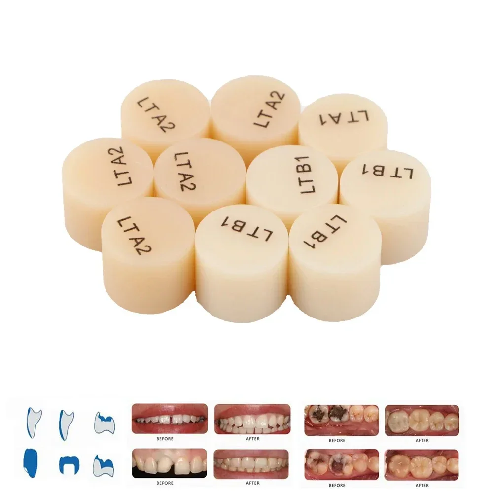 

10Pcs/Lot Glass Ceramic Ingots Dental Press Disilicate Lithium HT/LT Glass Ceramic Ingot for Lab Lithium Disilicate Press Block