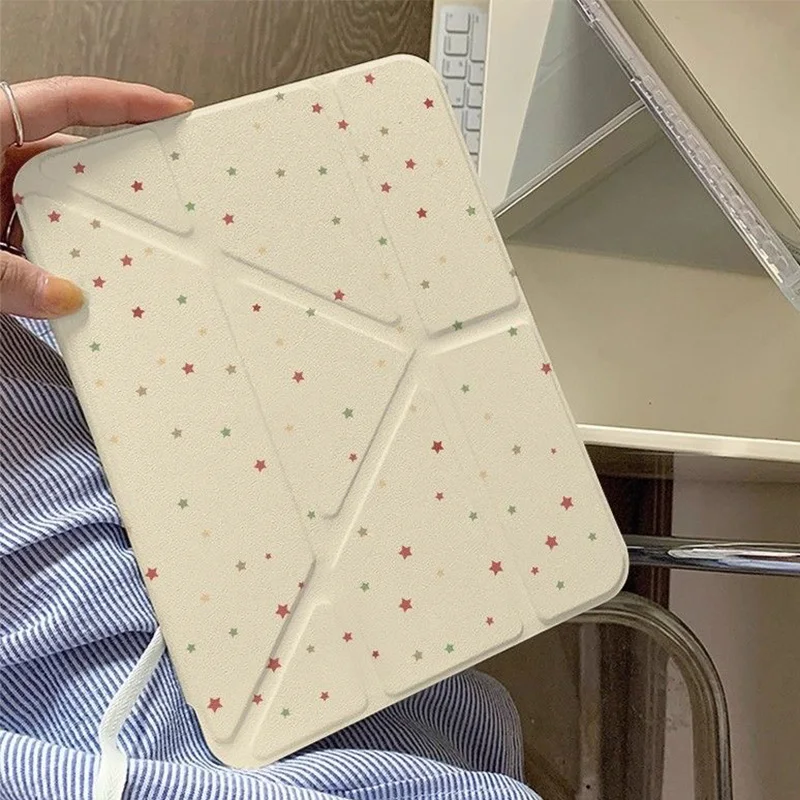 

Cute Star Case For iPad Pro 11 12.9 13 inch M2 M3 M4 2025 10th Generation A16 11th Air 5 4 3 10.5 10.9 9th 8th 7th 10.2 Mini 7 6