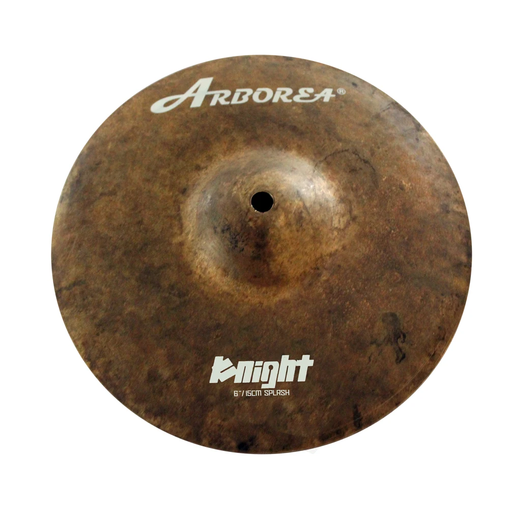 Arborea Splash Cymbal-Knight Series 6/8/9/10/12 Inch Hand Hammered B20 Bronze Cymbal For Drum Set Percussion Musical Instrument