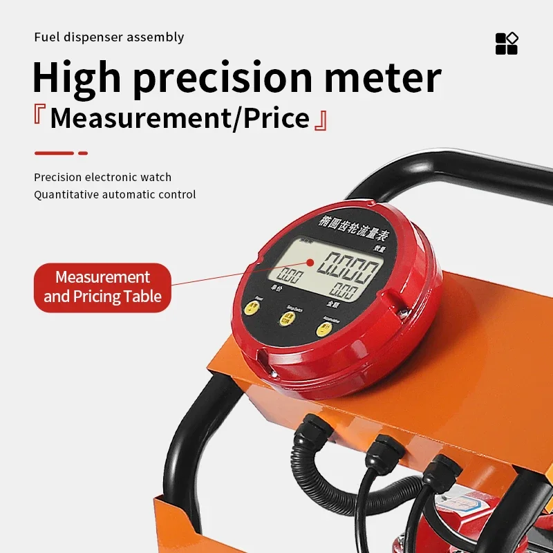 

Cavitt Electric Portable 110V/220V Fuel Pump Self-Priming Diesel Pump Set Elliptical Gear Meter 3/4"Outlet for Liquid Transfer