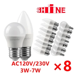 Mini LED G Light Candle Light, AC110V, AC230V, High Lumen inda, B22, E14, 3W-7W, Lumière blanche chaude, Convient à l'éclairage domestique