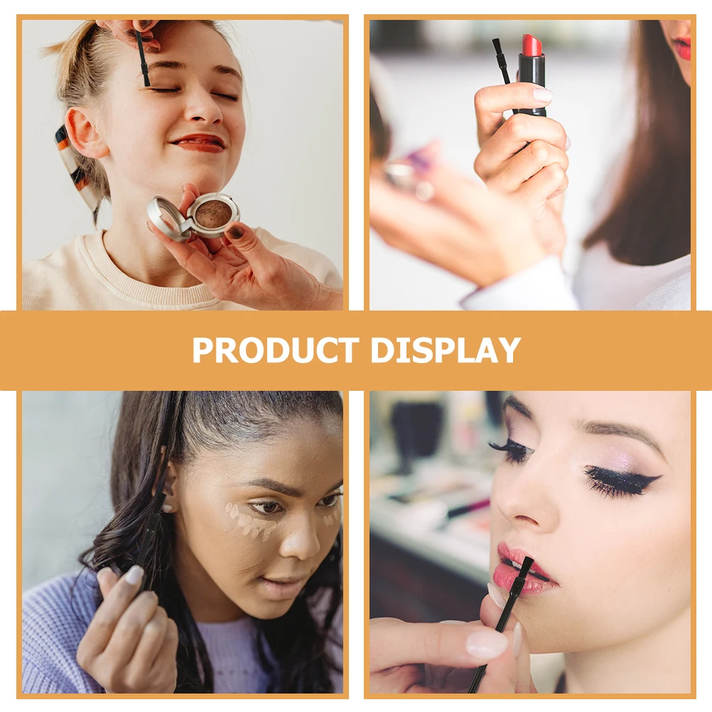 

200pcs Disposable Lipstick Applicator Brushes Lipstick Makeup Prop Tools Black Makeup Tool Lip Gloss Applicator Style 3
