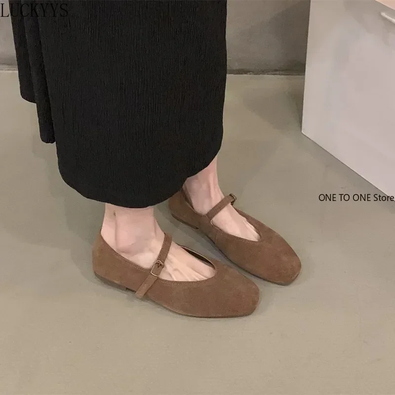 

Spring New Brand Women Flats Round Toe Shallow Slip on Ladies Casual Ballet Shoes Soft Leather Eelgant Dress Shoes Loafers Pus41