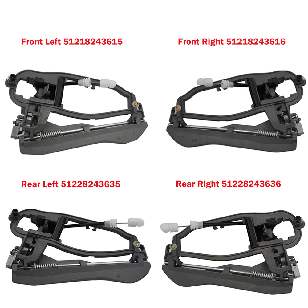 Door Handle Carrier Inner Outside For BMW X5 Off-Road E53 Front Rear Left Right 51218243615 51218243616 51228243635 51228243636