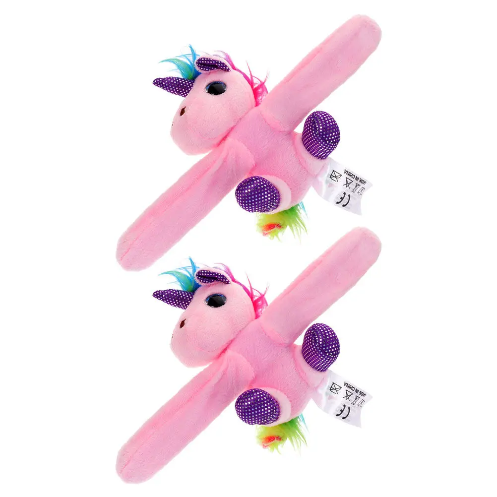 

2Pcs Unicorn Slap Wrist Bands Stylish Soft Comfortable Animal Slap Bracelets for Kids Teens Adults Party Favors Gifts