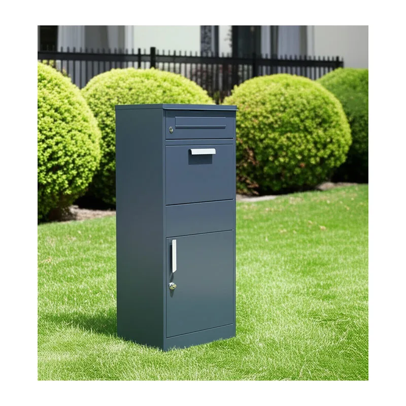 

Large Capacity Waterproof Metal Mailbox Post White Panel Square Mailbox Smart Parcel Drop Box For Parcels Home Use