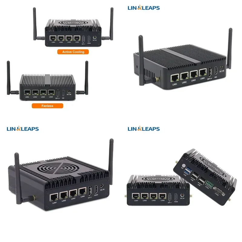 Linkleaps 4 2.5GbE I225 Industrial Mini PC With N100 J6426 J4125 4T Embedded Soft Router Pfsense Firewall VPN Product