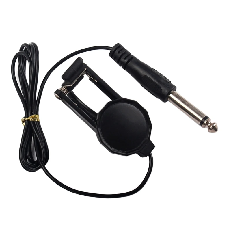 Clip-on Pickup Microphone Piezo Violin Acoustic Guitar Pickup for Acoustic Guitar Violin Ukulele(Black) 24BD