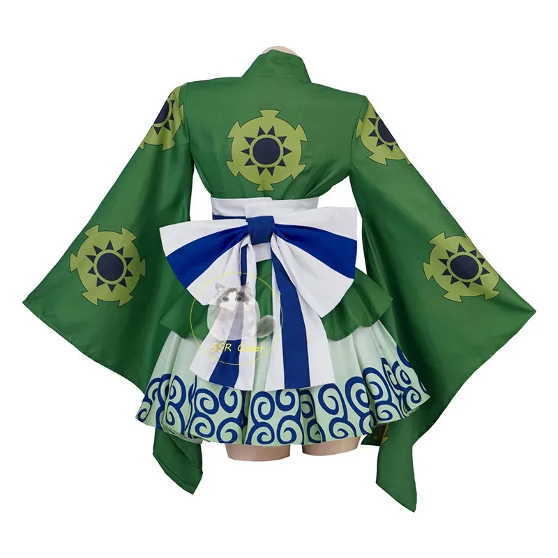 

New ❤2025 Anime Cosplay Costume Uniform Green Dress Roronoa Zoro Earrings Halloween Men Women Cl ☆ ☆ ☆
