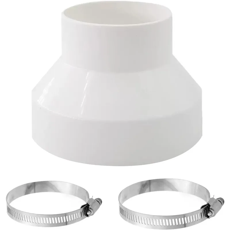 

Фитинги для вентиляционных труб: Переходник-редуктор 150-100, Зажимы для шлангов из нержавеющей стали (91-114 мм, 141-165 мм)