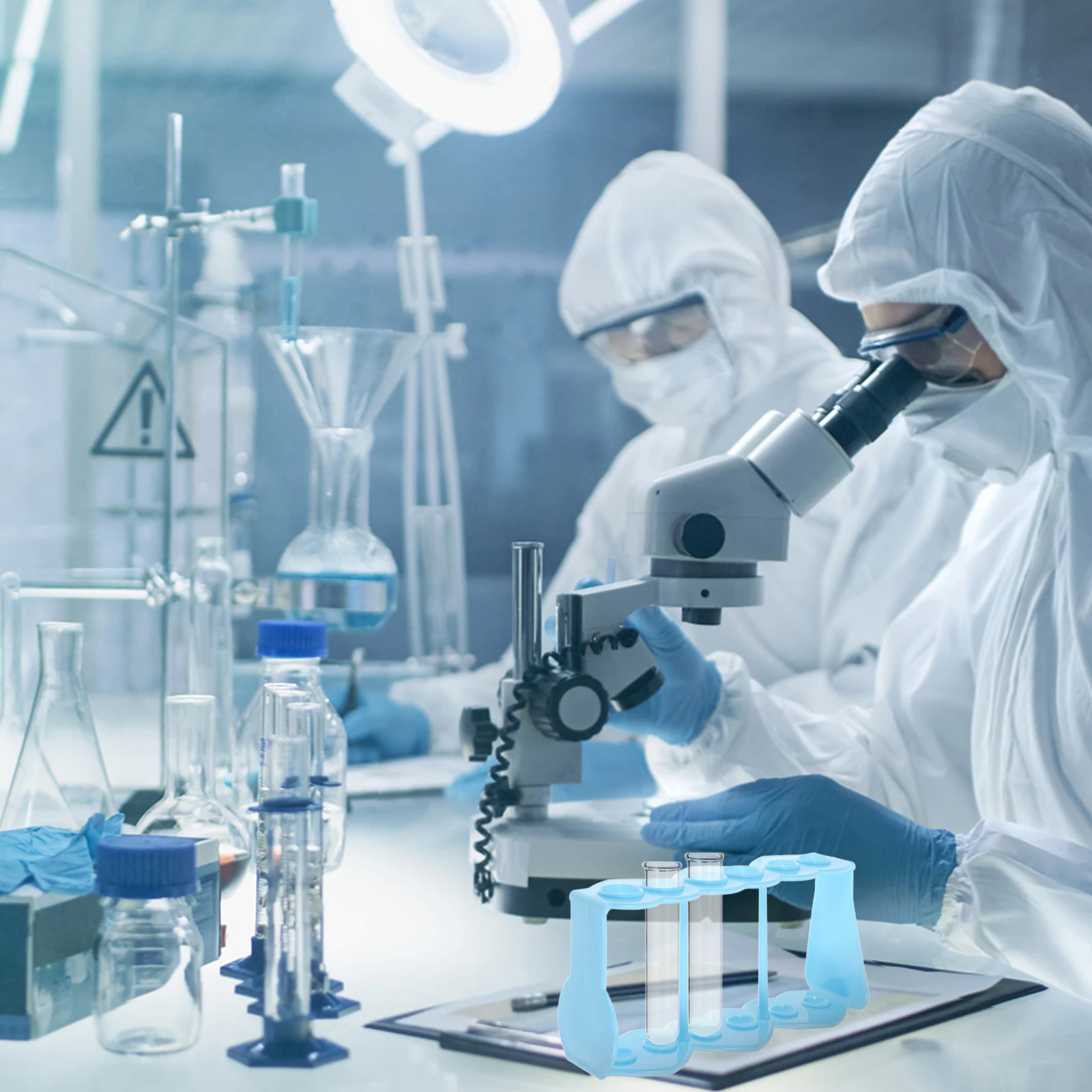 Plastic Test Tube Rack Laboratory Racks Fixed Holders Slots Stand Sample Container