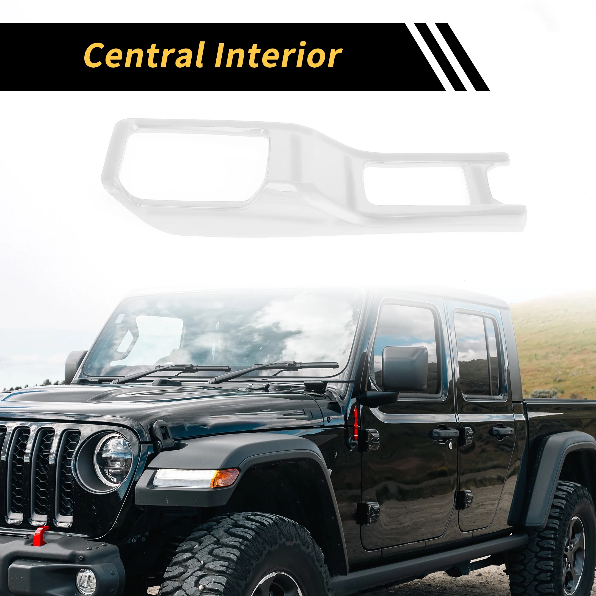 

UXCELL 1 шт. 4WD панель переключения передач накладка рамки для Jeep Wrangler JL JLU 18-24 ABS белый