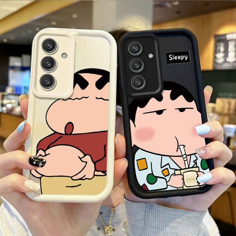 C-Crayon S-ShinChan Anime Phone Soft Case For Samsung Galaxy S24 S23 S22 S21Ultra Plus S23 S21 S20 FE New Cases Shockproof Cover