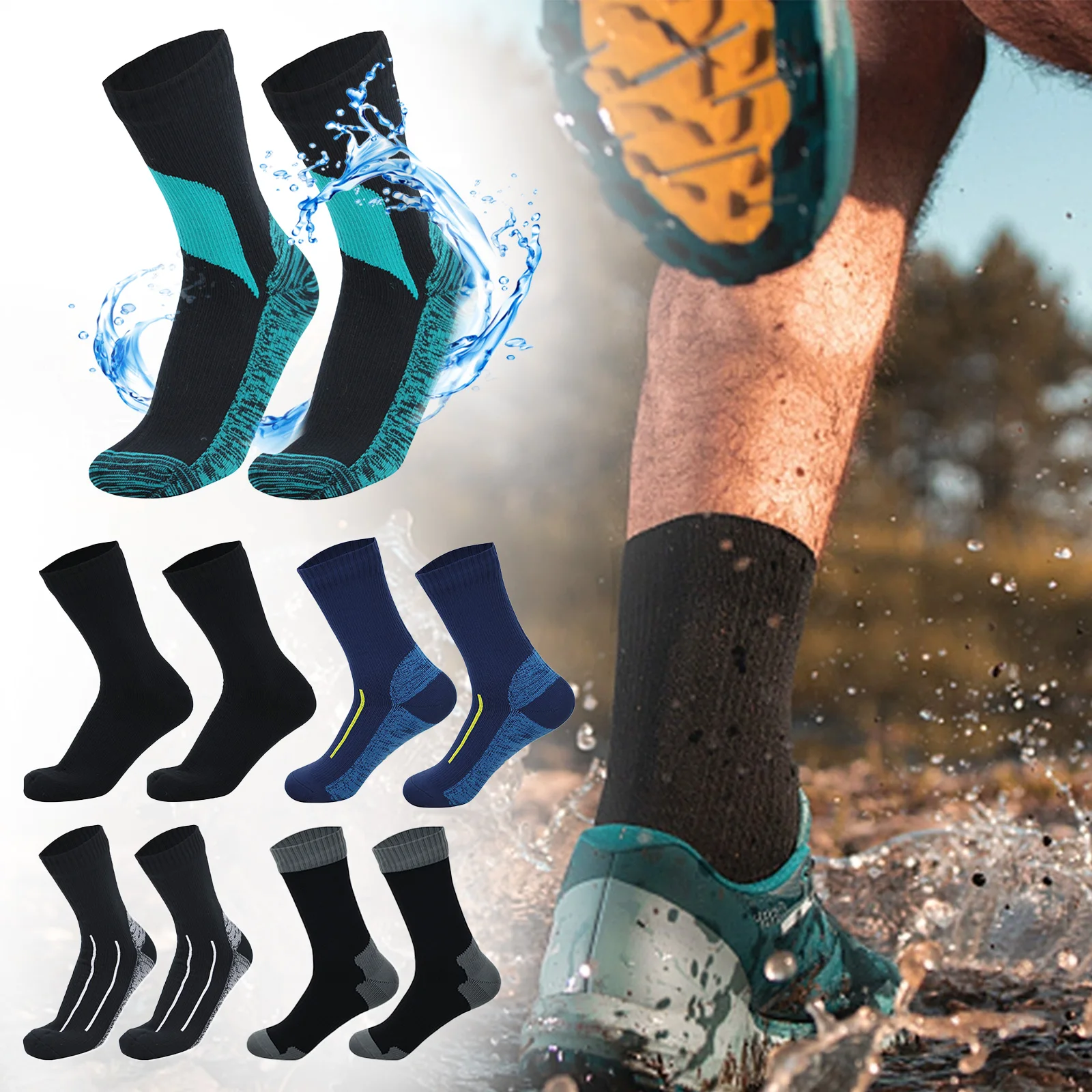 

Уличные водонепроницаемые носки, лыжные носки, дышащие спортивные носки, носки для приключений, альпинизма, кемпинга, велоспорта и катания на лыжах