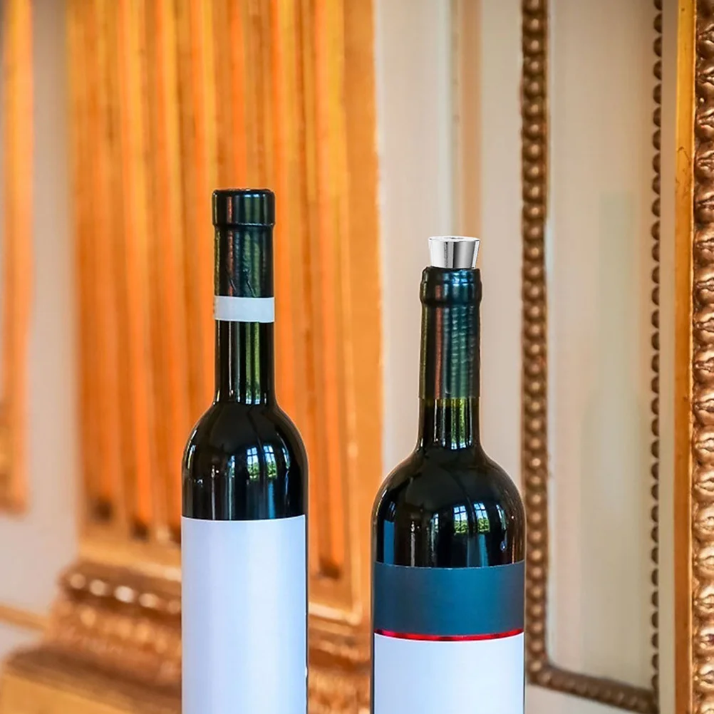 6 قطعة سدادة النبيذ فراغ مثبت زجاجي قابلة لإعادة الاستخدام الفلين زجاجة نبيذ السدادة مدبب تخزين غطاء مثالية لشريط المشروبات الزفاف