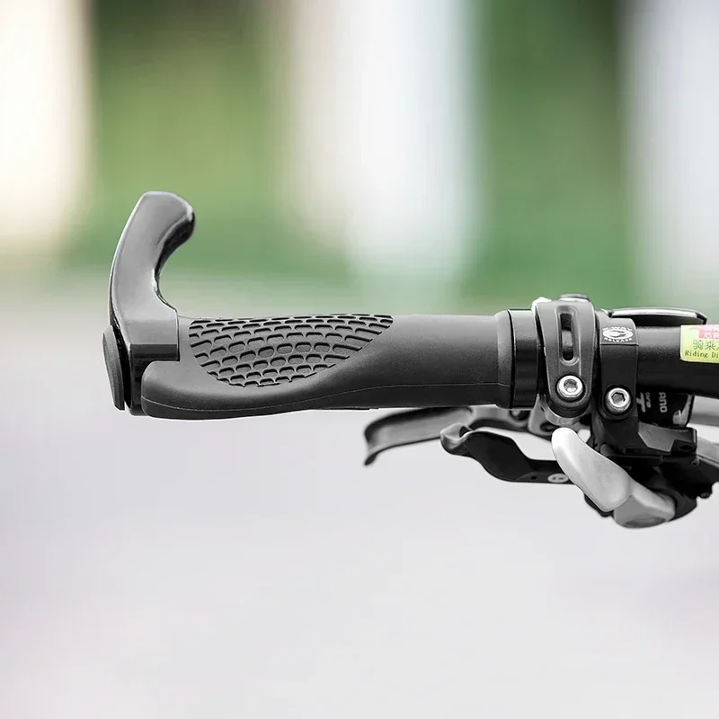 ROCKBROS MTB دراجة القبضات قرون شوفار نائب المقود القبضات الدراجات للصدمات الغبار واقية الدراجة القبضات المطاط الثنائي مغلق