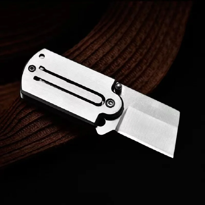 Outdoor D2 steel high hardness folding knife mini portable pendant craft knife multi-purpose portable folding knife