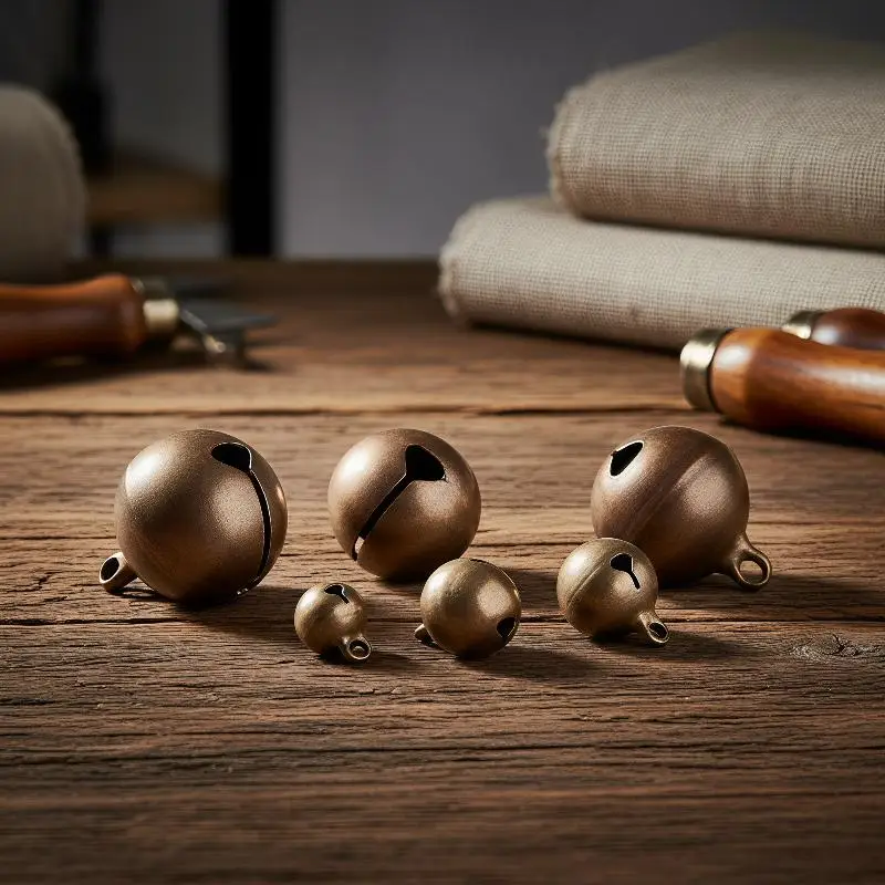 5/10/20/50 PCS 6/8/10/12/14/16/18/20/25mm Copper Jingle Bells Small Loose Beads For Merry Christmas Decor DIY Crafts Accessories