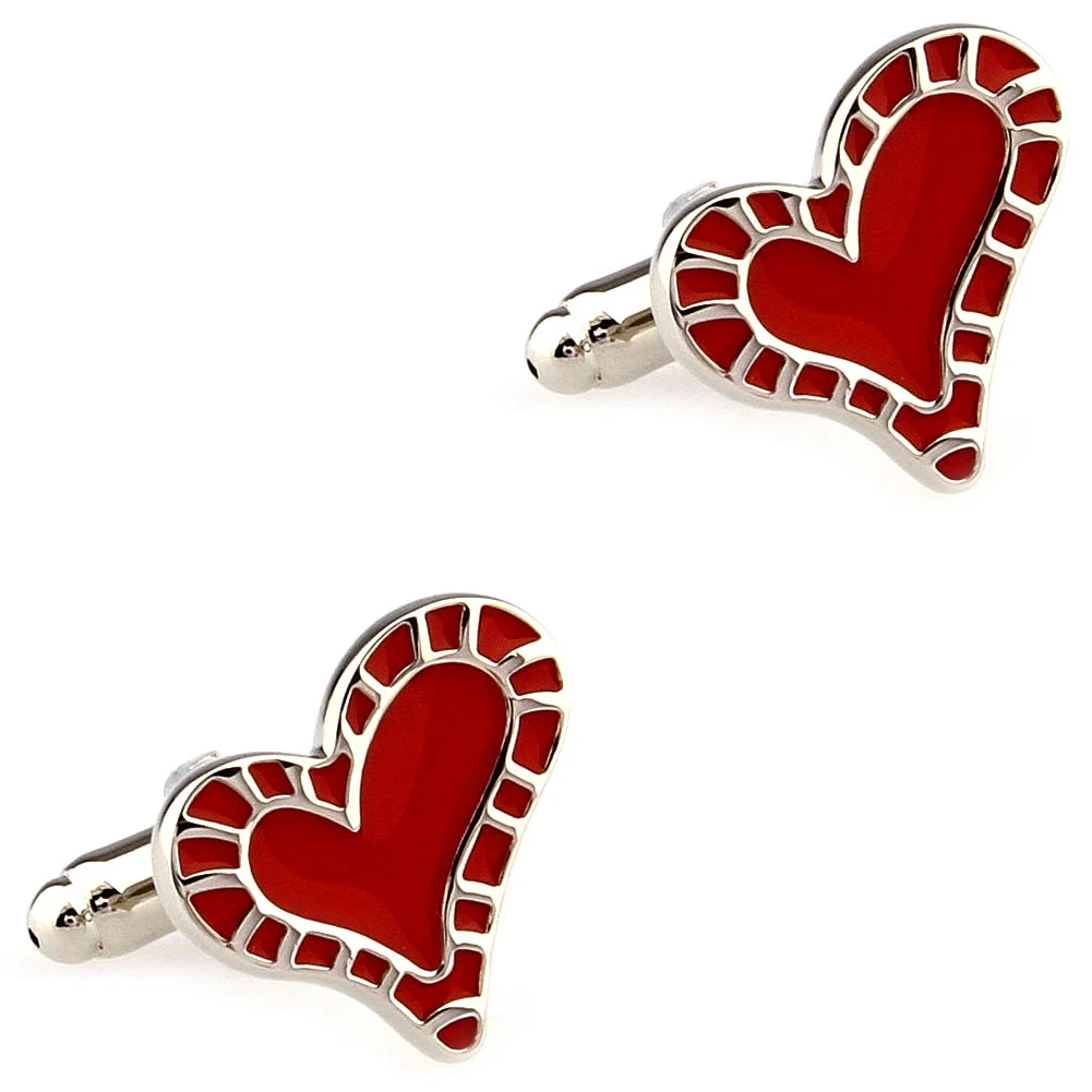 4 Styles TZG Designer Wedding Cufflinks Men Cuff Links Heart 1 Pair Accessories