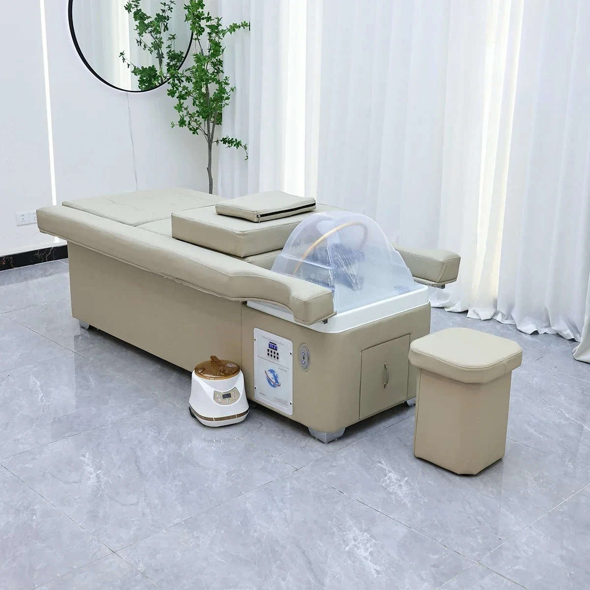 

Hair Washing Bed, Hair Salon, Bedside SPA Fumigation Machine, Massage Table, Leisure and Health Store, Commercial Furniture