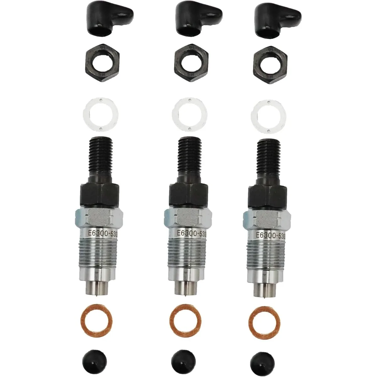 E6300-53002 E6300-53003 E6300-53004 E6300-53005 Inyectores de combustible 3 piezas para tractores Kioti CK22 DK45