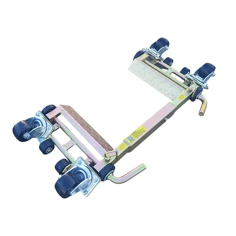 4-ton Car Moving Trolley, Manganese Steel Galvanized Lever Four-wheel Moving Tool, Equipment Handling Trolley