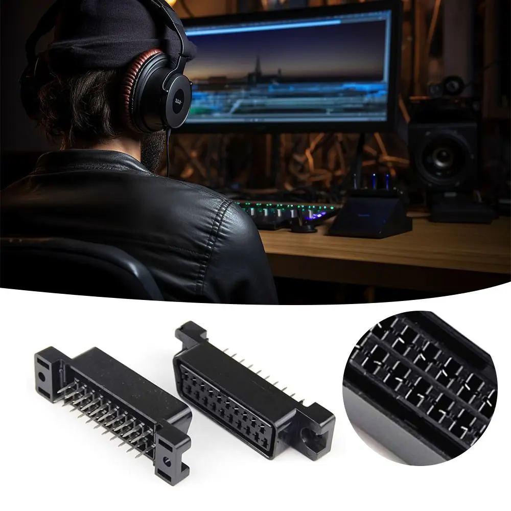 21 PIN SCART Plug CS Type SCART High quality Female Slot Female Connector Connect Port Interface Adapter Female PCB Mount