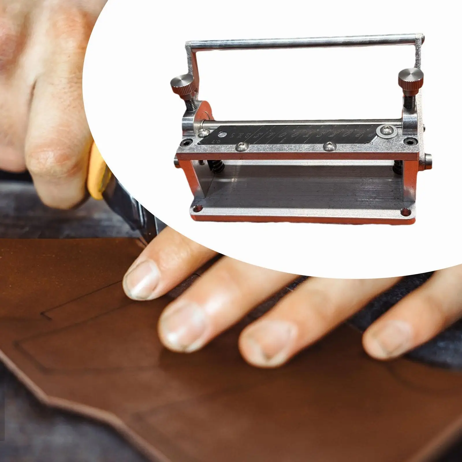 Manual Leather Peeling Machine, Leather Edge Skiving Tool, Strip Belt Thinning Leather Paring Device Working Tool Leather Skiver