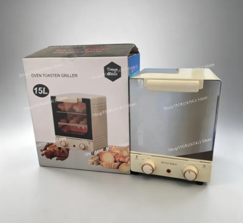 15L Electric Oven: Vertical Three-Layer Baking Rack, Multi-Functional Temperature Control