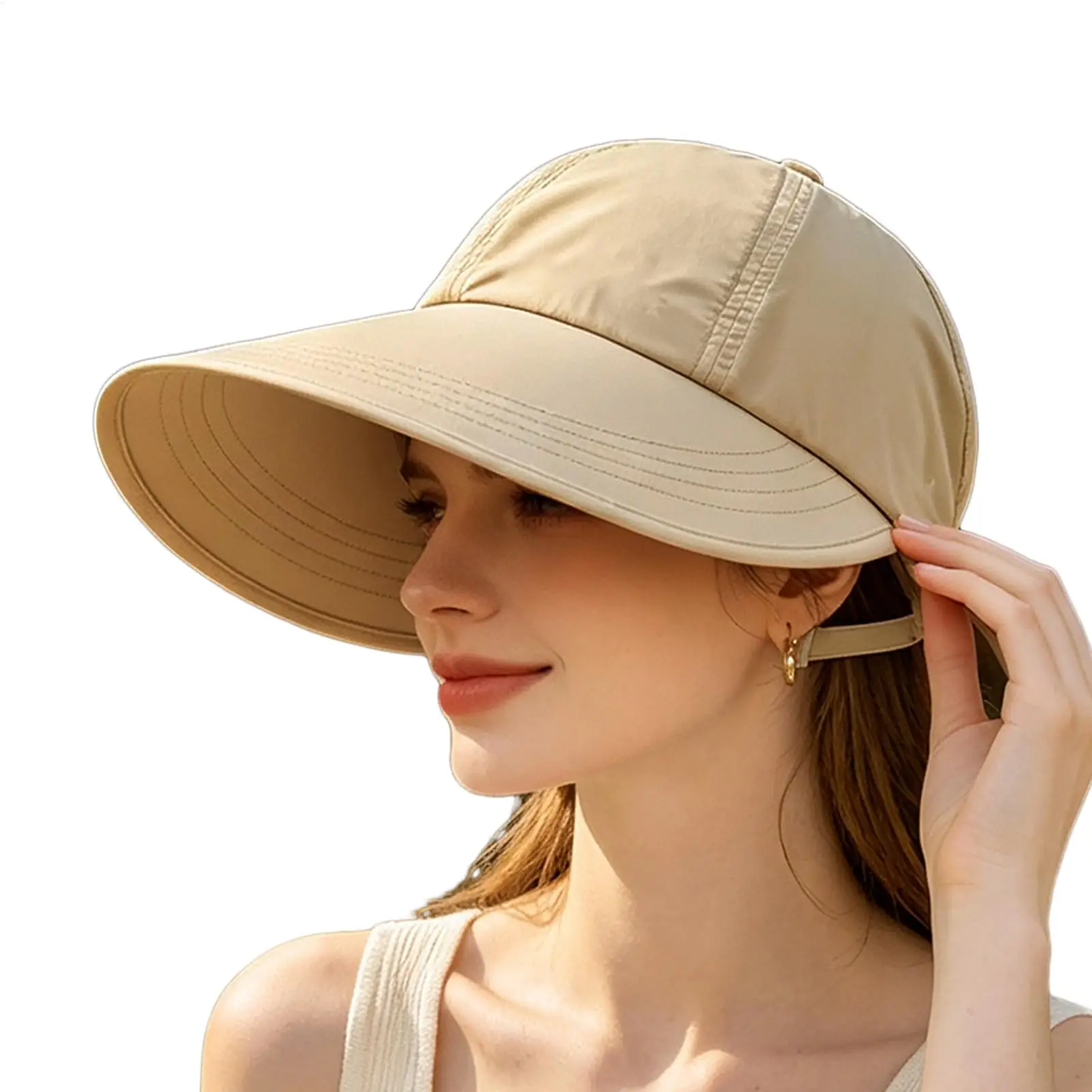 Sonnenhut mit breiter Krempe, atmungsaktiv, schnell trocknend, Damen-Sonnenhut für Strand, Garten, Pendeln, Schule, Radfahren, Mutter, Freundin, Teenager