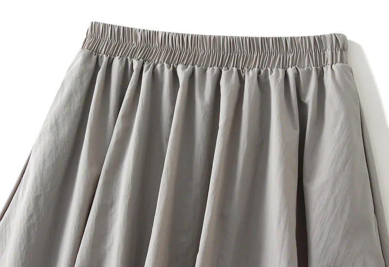 Women's Balloon Long Skirts Street Style Solid High Elastic Waist Flowy Loose Cargo Skirts for Grunge Aesthetic Women Clothes
