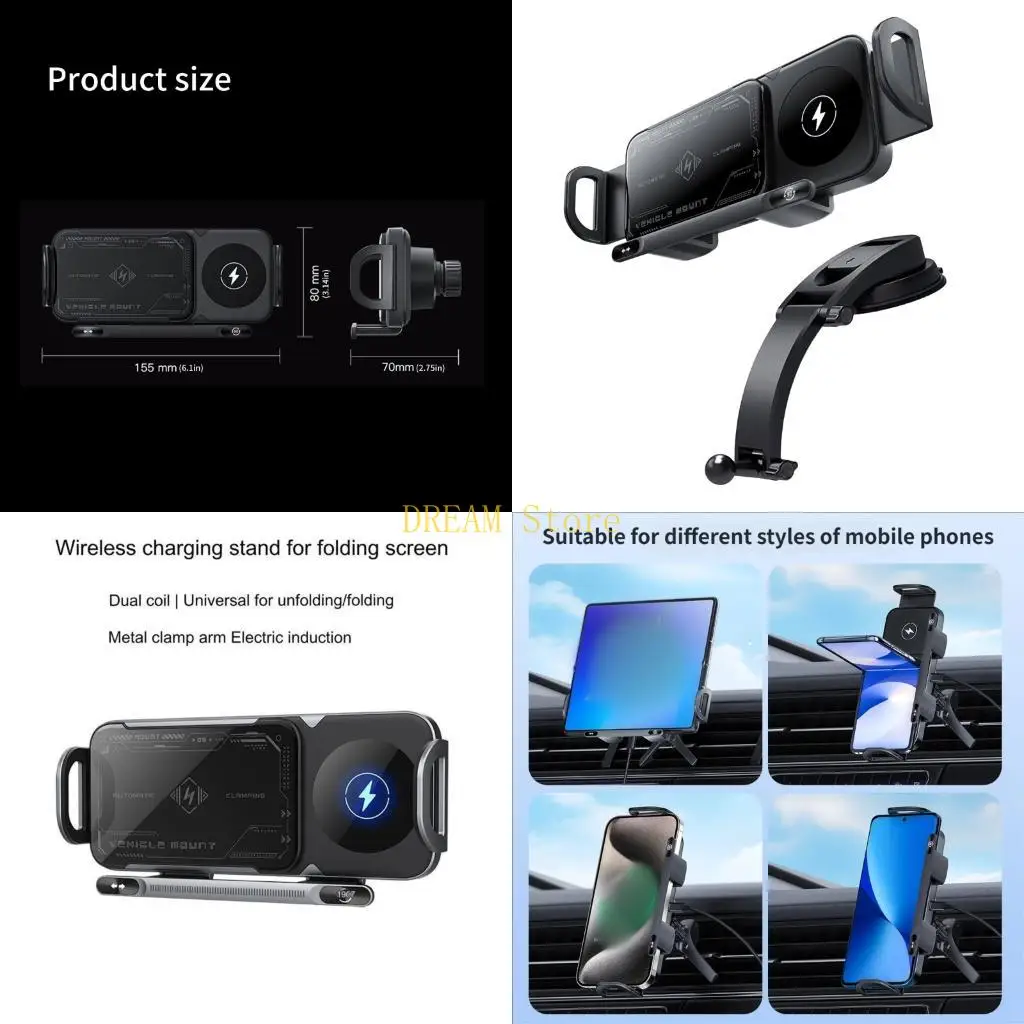Car Vent Mount Wireless Chargers Stand Efficient Heat Dissipation for Smartphone best sale