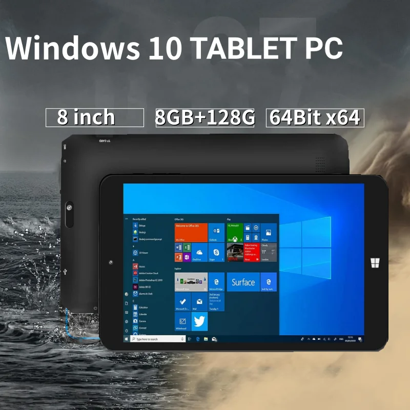 

8 ГБ ОЗУ 128 ГБ ПЗУ 8-дюймовый 64-битный планшетный ПК AR3 Windows 10, 1280*800 пикселей, четырехъядерный процессор, встроенный аккумулятор емкостью 4000 мАч, двойная камера
