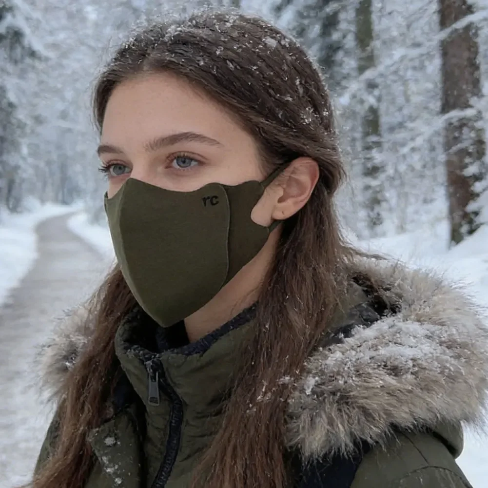 High Aesthetic Winter Face Mask for Women Adjustable Ear Loops Bicycle Riding Windproof Cold Protection Warmth Facial Covering