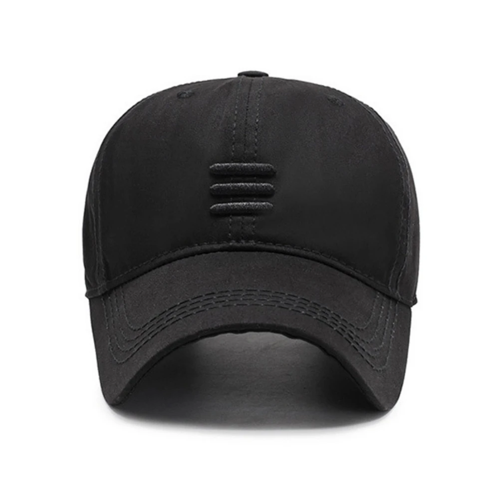 Baseballkappen mit dreifach horizontalen Sticklinien, Frühling und Herbst, verstellbare Freizeithüte für den Außenbereich, Sonnenschutzhut – Detail 6