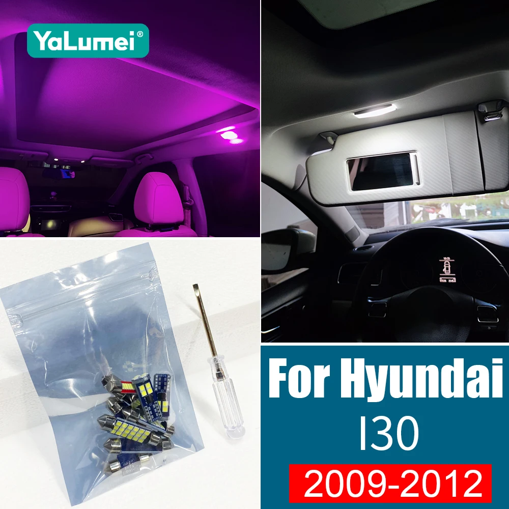 

For Hyundai I30 2009 2010 2011 2012 FD 4PCS Kit Error Free 12V Car LED Bulbs Interior Dome Reading Lamps Trunk Light Accessories