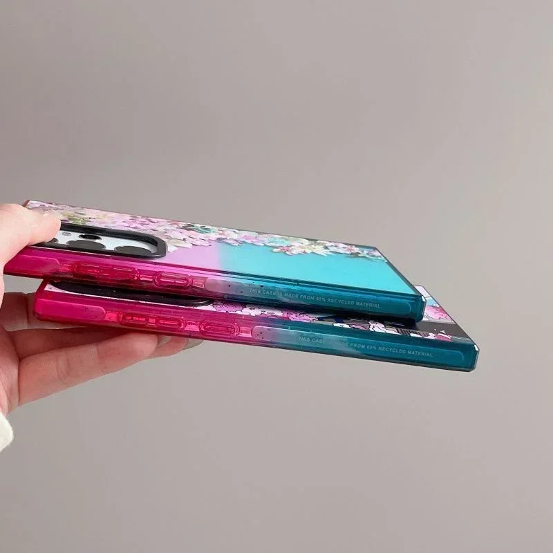 Flowers Colorful Border Case for Samsung Galaxy S25 + Plus S24 S23 Ultra S25U Protective Case