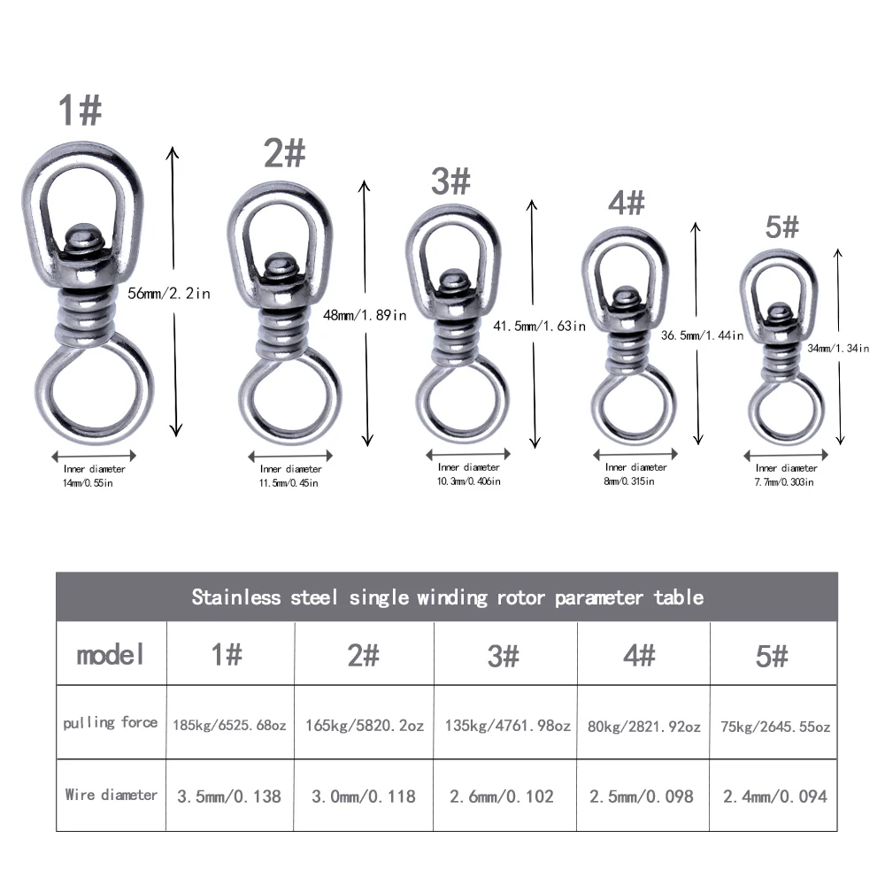 Anillos en forma de 8 de acero inoxidable – Conexión universal pesca - imagen 5